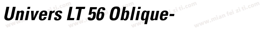 Univers LT 56 Oblique字体转换